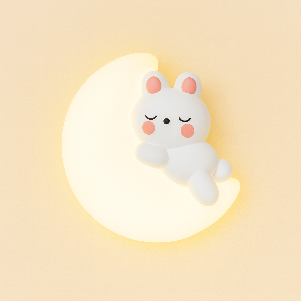 Veilleuse Murale Lapin Lune