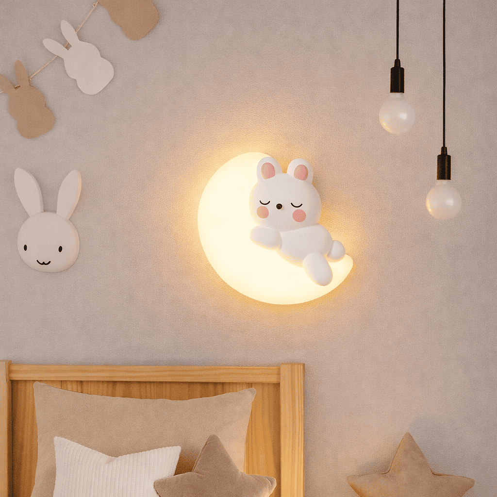 Veilleuse Murale Lapin Lune