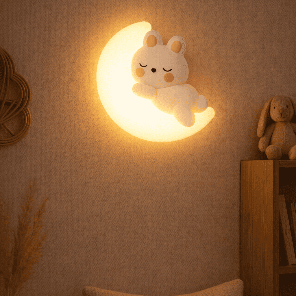 Veilleuse Murale Lapin Lune