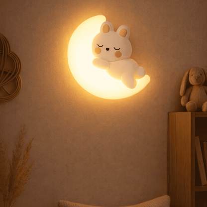 Veilleuse Murale Lapin Lune