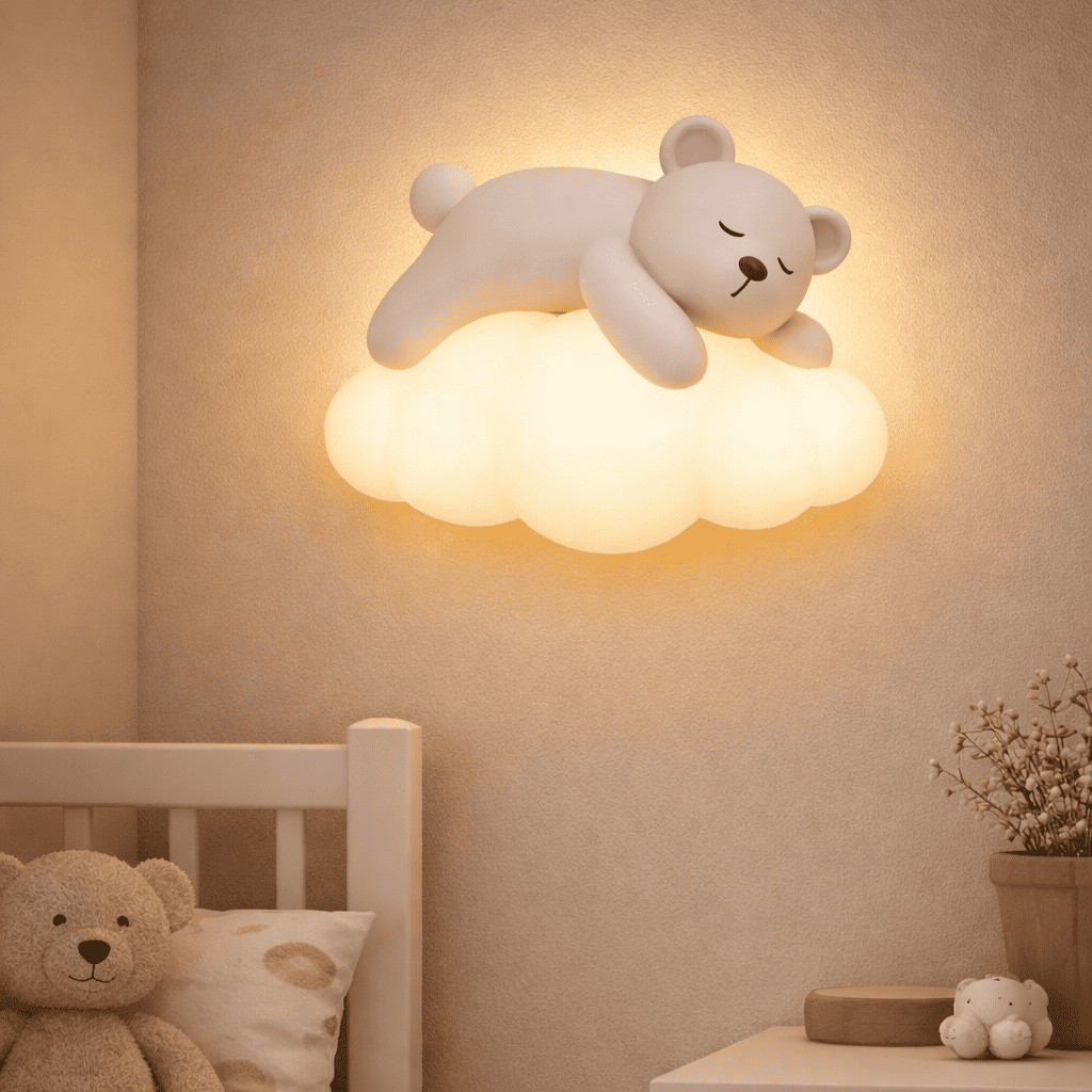 Veilleuse Murale Nuage Ourson