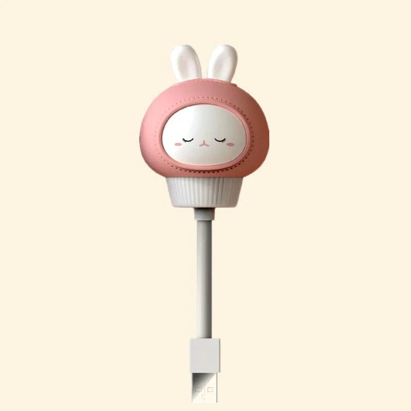 Veilleuse Nomade Lapin qui se branche par USB, à des ordinateurs, disque dur, prise...