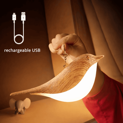 Veilleuse Oiseau avec accroche qui se recharge en USB