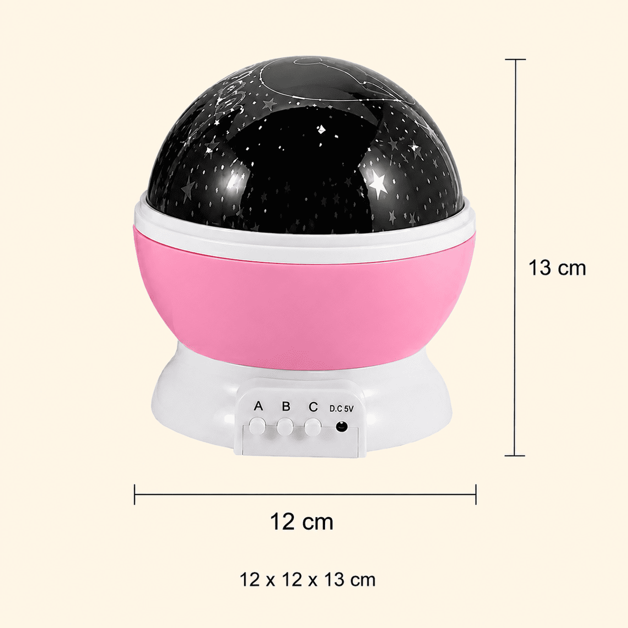 veilleuse projection ciel étoilé taille du produit - mylumiz.com