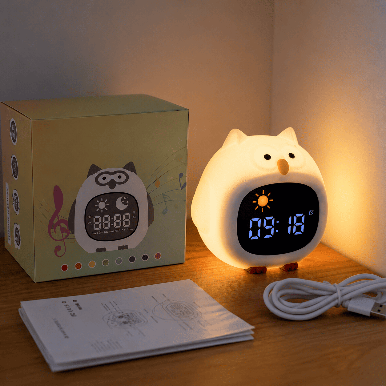 Veilleuse Réveil Hibou