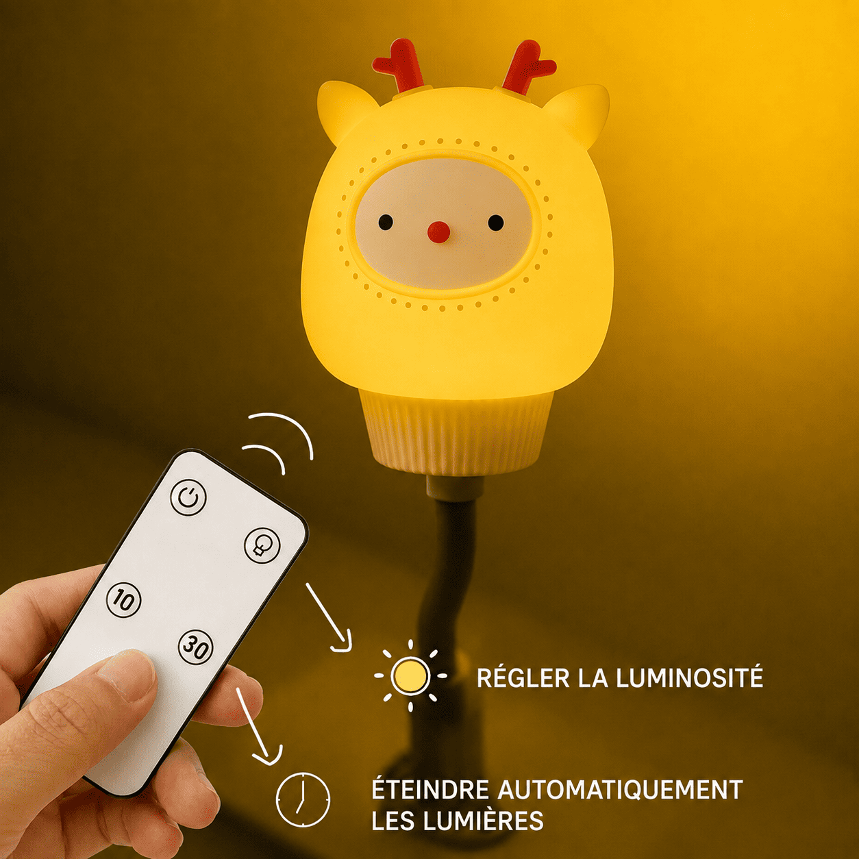 Veilleuse usb renne explications de la télécommande
