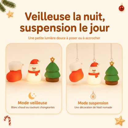 Mini veilleuses de Noël à poser la nuit ou à suspendre comme décoration